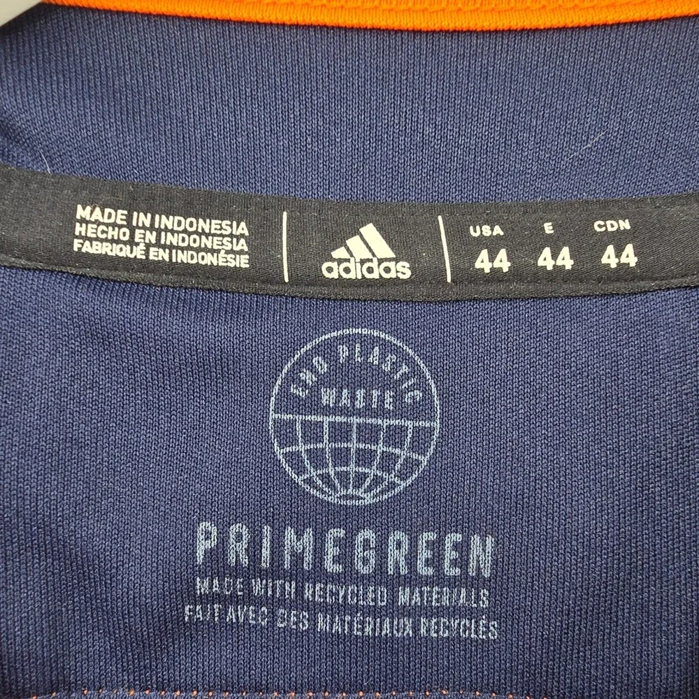 Adidas Edmonton Oilers NHL Jersey Mens 44 White Primegreen Authentic Fight Strap
